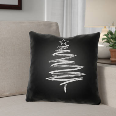 Black discount christmas pillows